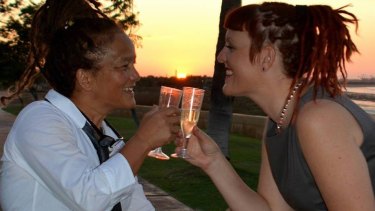 Gloria Jacob and Niki White became the first couple in Port Hedland to declare their relationship on a new same sex union register. 