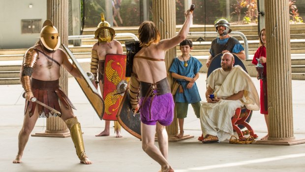 Exhibition attendees will be able to dress and fight like gladiators.