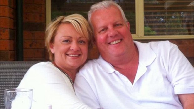 Julie Bullock, pictured with her husband Darren, was killed while driving her twins to school.