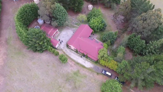 Police searched a property at Oberon on Tuesday. 