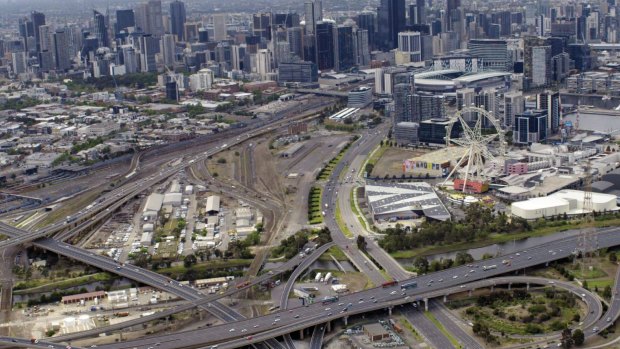 The off-ramps Transurban is planning for the site. 