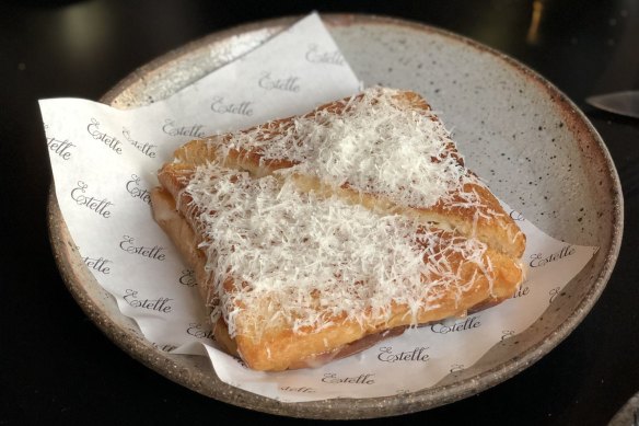 At Estelle's bar, wagyu bolognese and kimchi toasties come buried in grated parmesan.