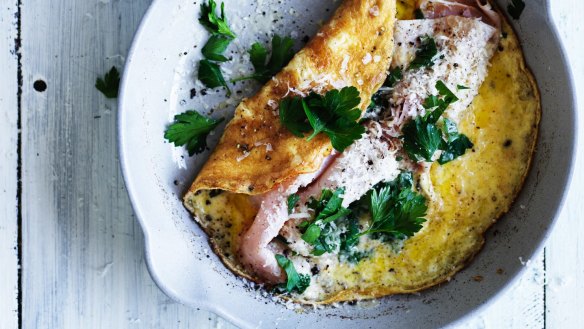 Reserve some glaze to drizzle over a Christmas-ham omelette, suggests Phil Wood.