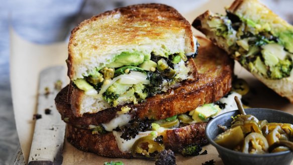 Eat your greens: Grown-up cheese toasties.