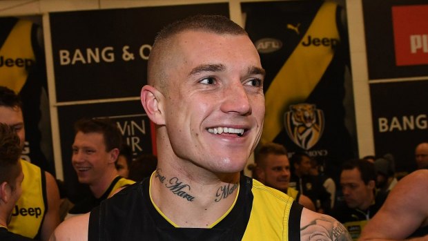 Dustin Martin is set to stay in yellow and black