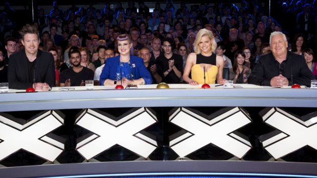 Judges: Eddie Perfect, Kelly Osbourne, Sophie Monk and Ian Dickson on <i>Australia's Got Talent.</i>