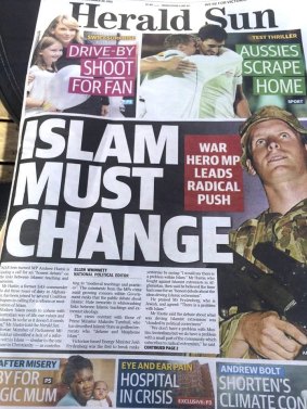 The Herald Sun front page from November 30 2015.



