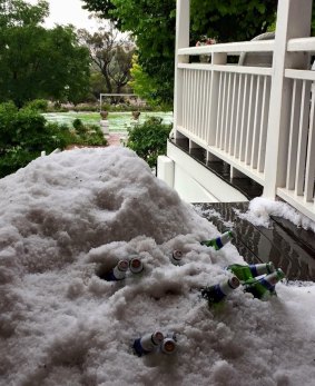 Some guests used the 'snow' to keep their beers cold.