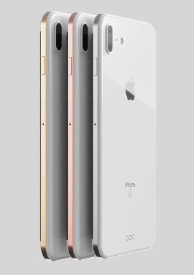 This render shows the same hypothetical phone in various colours.