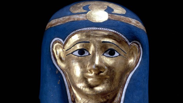 Mask in Cartonnage from Egyptian Mummies: Exploring Ancient Lives.