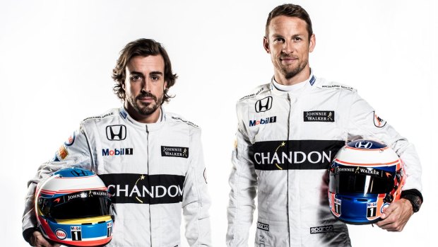 Despite multiple past wins, Button is not confident of a top spot alongside his McLaren-Honda partner Fernando Alonso (left).