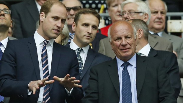 FA chairman Greg Dyke with Prince William at the FA Cup.