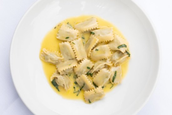 Rabbit, pork and veal agnolotti.