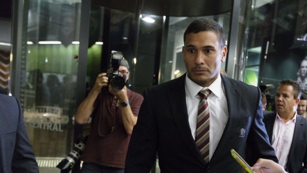 The right result: Justin Hodges leaves the NRL judiciary after being cleared of a lifting charge.