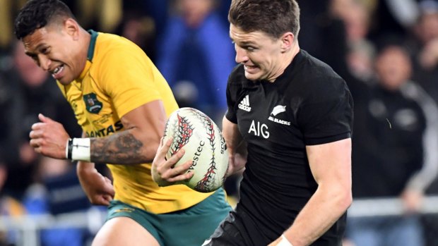 Beauden Barrett is out of the All Blacks side due to a head knock.