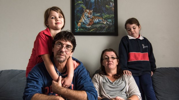 Duncan Storrar wit his family Jakalah-Rose, Indica and wife Cindy-Lee. Duncan appeared on Q&A with a question about tax relief for middle class wage earners and how it was unjust that low income earners didn't receive any tax breaks.