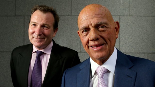 Premier Investments' CEO Mark McInnes (left) and chairman Solomon Lew.  
