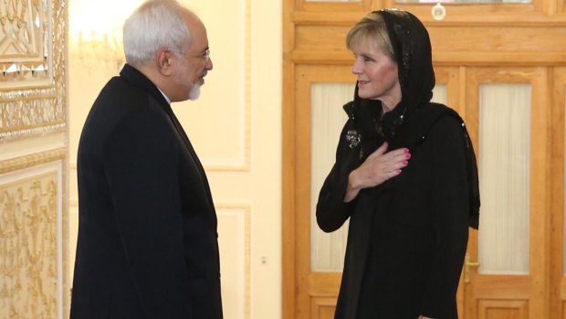 Foreign Affairs minister Julie Bishop meets with the Islamic Republic of Iran Foreign Affairs minister Dr Mohammad Javad Zarif. 