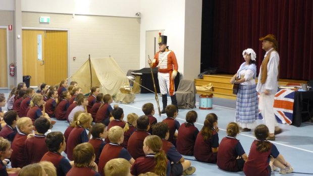 British Colonisation in performance at a primary school