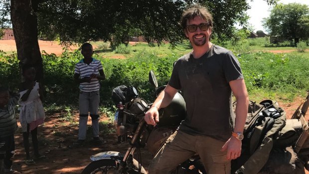 Richard Hammond in Mozambique, where he fell off his motorbike.