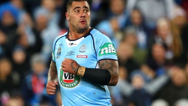Picture of innocence: Andrew Fifita of the Blues is sent to the sin bin.