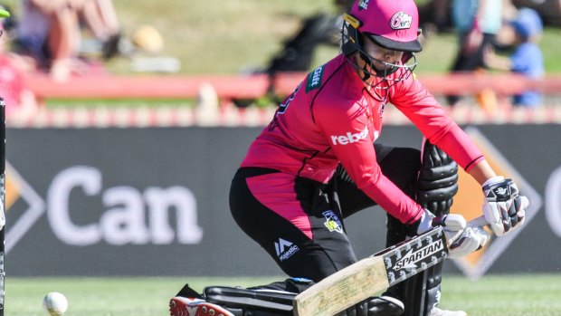 All-round talent: Dane van Niekerk batting for the Sydney Sixers.