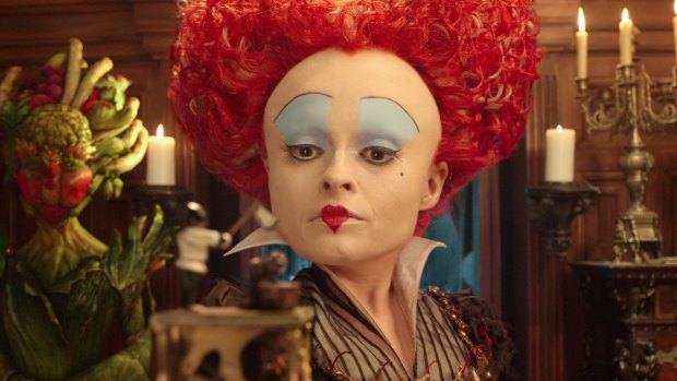 Iracebeth, the Red Queen (Helena Bonham Carter), returns in Disney's <i>Alice Through the Looking Glass</i>.