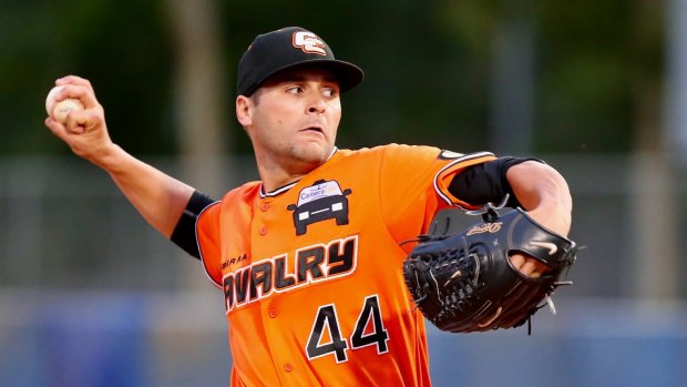 Brian Grening took out the Canberra Cavalry's pitcher of the season award.