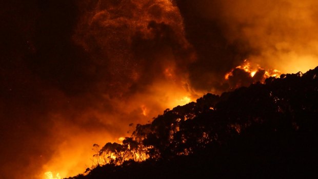 The blaze in the Victorian town of Wye River on Christmas Day.