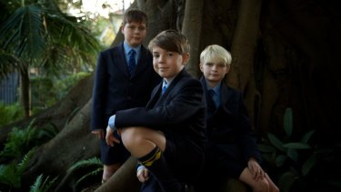 On the move: Alfie, Sam and Joseph from Waverley College jumped in at year 5.