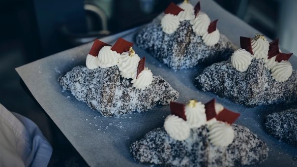 Textbook Boulangerie-Patisserie's lamington-croissant crossover.