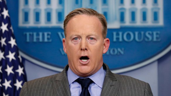 White House press secretary Sean Spicer's unscheduled first appearance.