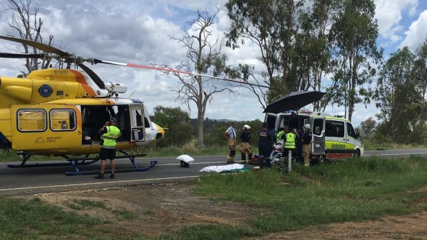 A 70-year-old man died in hospital after a motorbike crash at Coulson near Boonah.