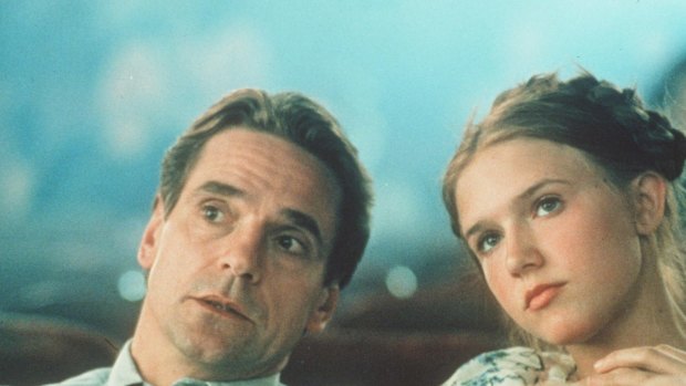 Jeremy Irons, left anf Dominique Swan in Lolita. 