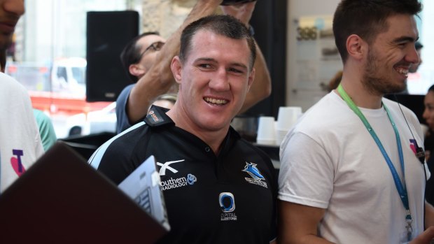 Back to work: Paul Gallen is focused on Cronulla's preliminary final.
