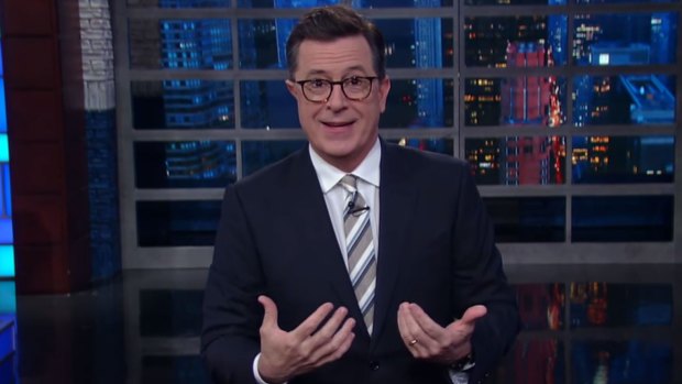 Stephen Colbert couldn't hide his delight over Comey's testimony.
