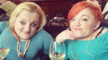 Prue Hawkins and the late Stella Young