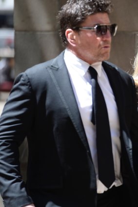 Mark Carroll at Rebecca Wilson's funeral.