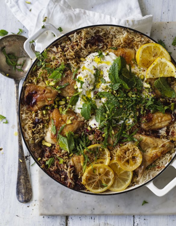 One-pot wonder: Persian chicken and rice.