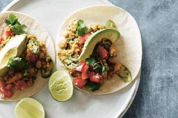 Skip the eggs: Breakfast burritos made with chickpeas.