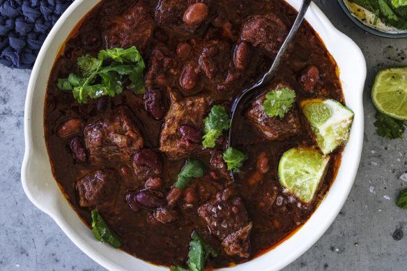 Chunky, hearty chilli con carne.