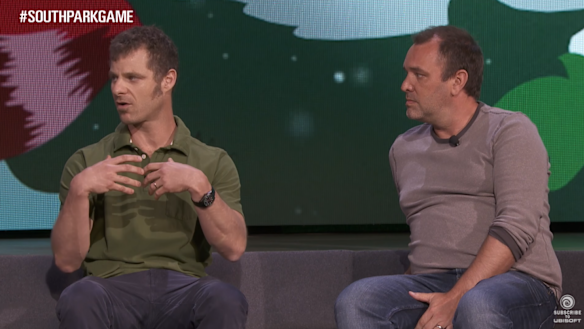 Matt Stone and Trey Parker discuss <i>South Park: The Fractured But Whole</i> at E3.