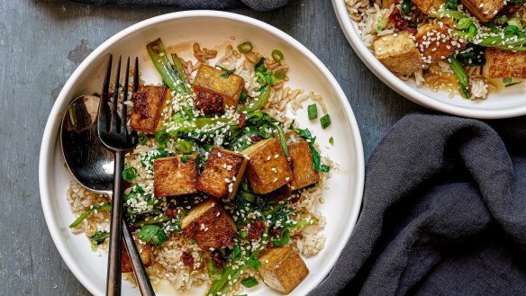 Tofu is a rich source of iron, and absorbs flavours well such as in this 