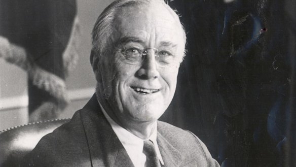 Former US president Franklin D Roosevelt. 