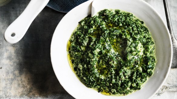 Old-school creamed spinach.