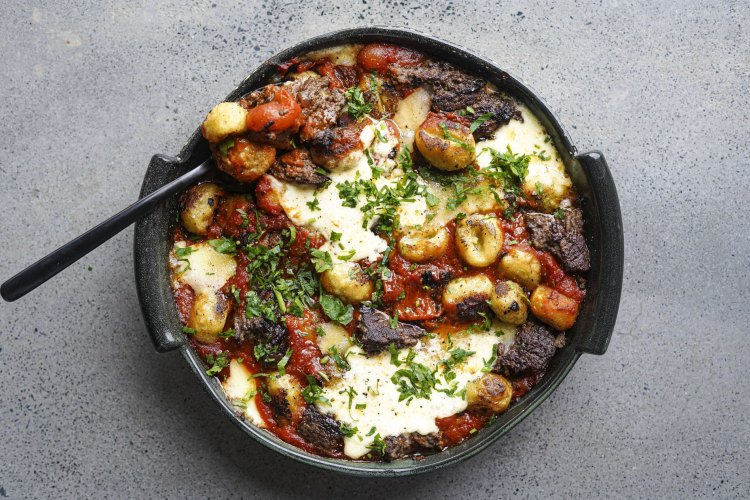  Cheeseburger gnocchi bake