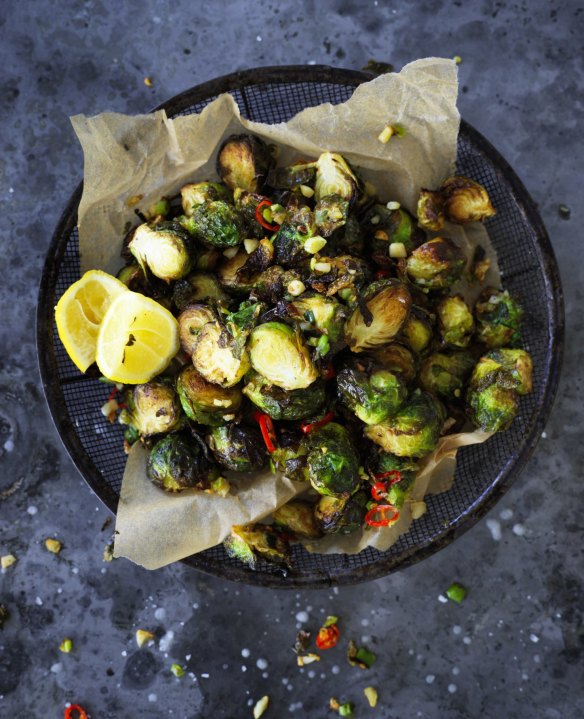 Adam Liaw gives Brussels sprouts the crispy salt and pepper treatment (ala squid).