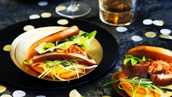 Monty Koludrovic: It can be lot of fun for guests to build their own snacks (such as these pork belly bao).