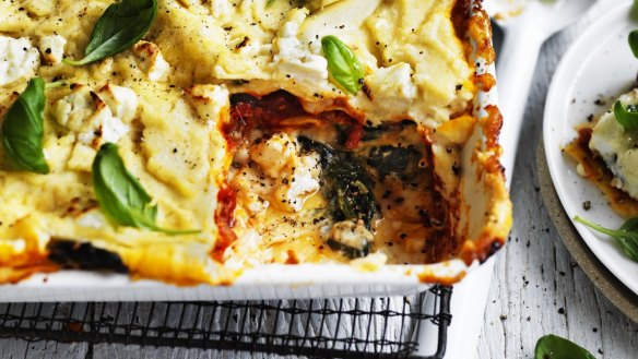 Neil Perry's goat's cheese and truffled celeriac lasagne makes the most of winter's bounty