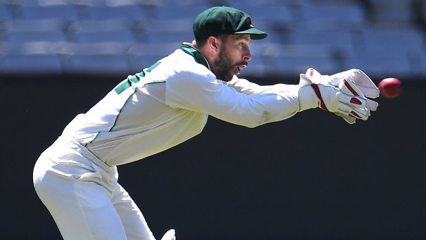 On the brink: Tasmanian keeper Matthew Wade admits his Test career is under threat.
